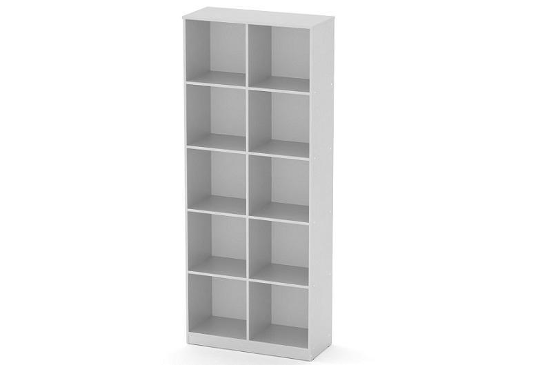 шкаф КШ-2 нимфея альба, белый книжный шкаф,