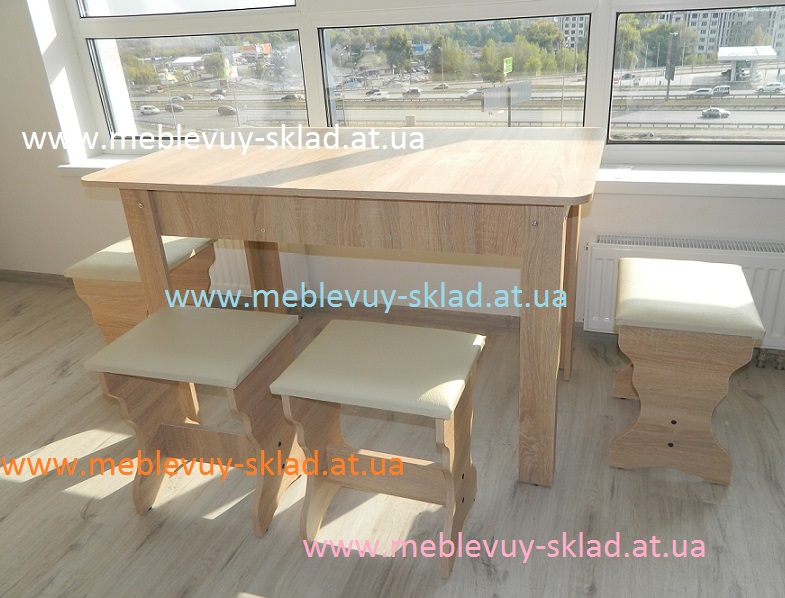 Кухонный стол КС-5 дуб сонома Киев, раскладной кухонный стол КС-5 Компанит Киев