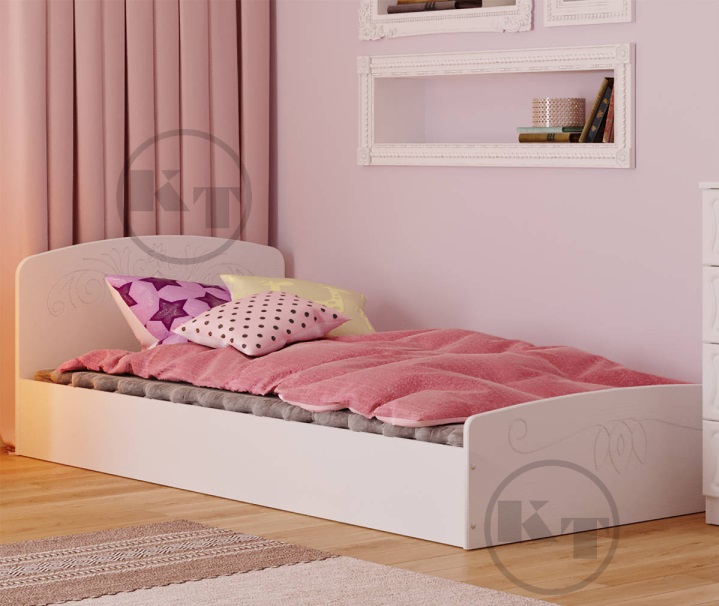 кровать Нежность-90 нимфея альба, ліжко Ніжність-90 МДФ Компаніт