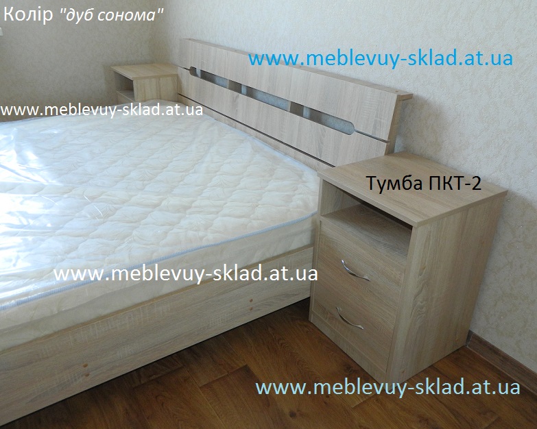 Кровать Стиль-160 Компанит, кровать стиль-160 дуб сонома, купить кровать стиль-160 в Киеве,