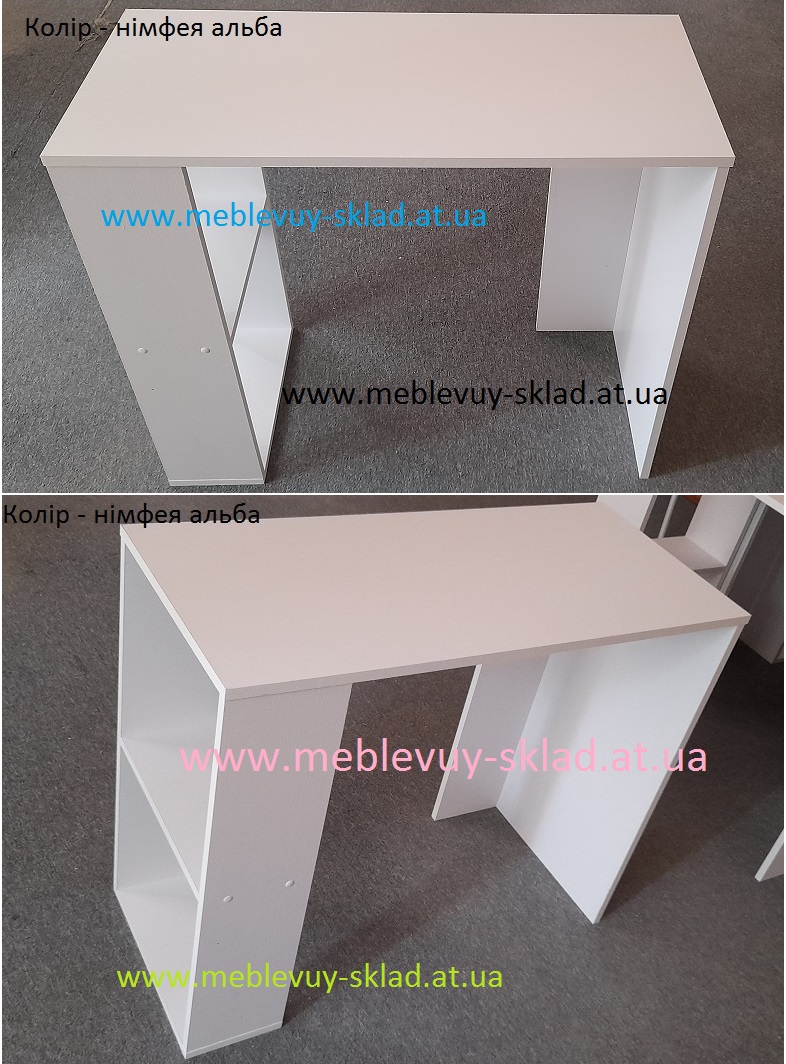 стіл Юніор-2 німфея альба, стол Юниор-2 Компанит, білий дешевий стіл, білий стіл 60см.